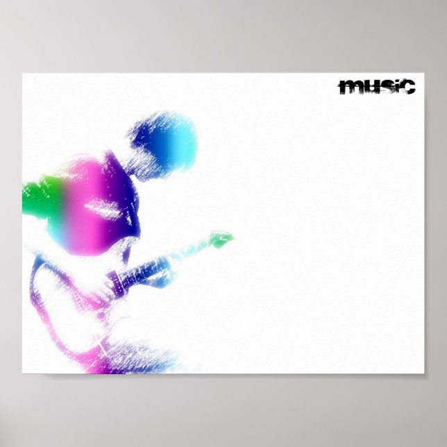 Póster Poster de guitarra musical (Frente)