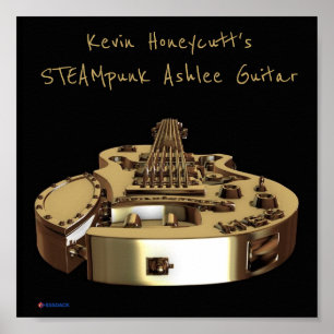 Póster Poster de guitarra STEAMpunk Ashlee de Kevin Honec