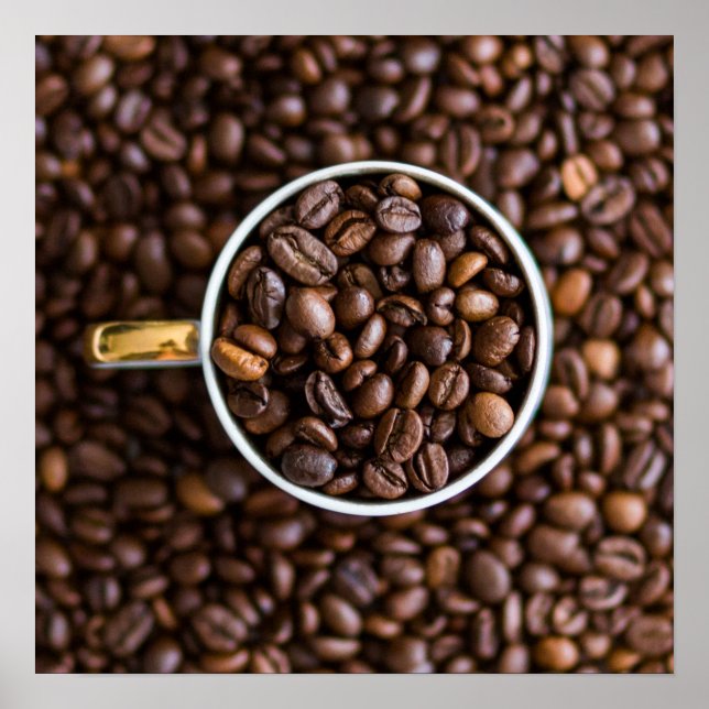 Póster Poster de habas de café (Frente)