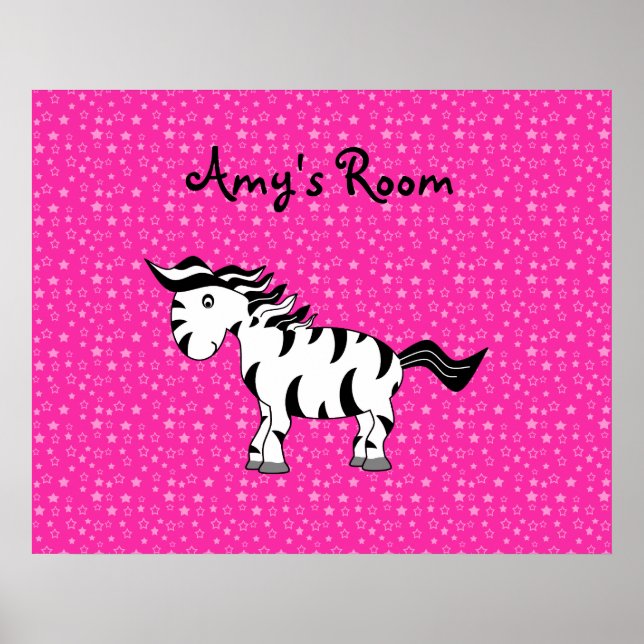 Póster Poster de habitación de cebra (Frente)