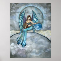 Poster de hadas Angel Guardian de la Tierra