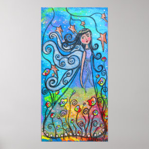 Póster Poster de hadas de belleza alada