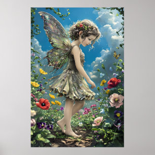 Póster Poster de hadas de jardín - Fantasía caprichosa ar