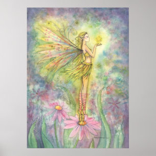 Póster Poster de hadas de la flor Golden Star