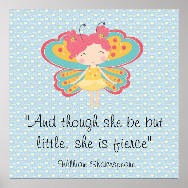 Póster Poster de hadas de mariposa pequeña y feroz (Frente)