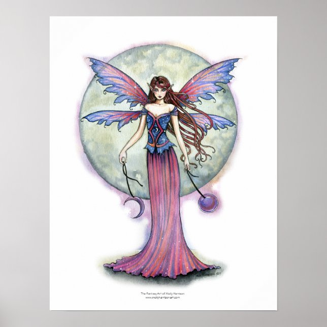 Póster Poster de hadas 'Luna Jewel' por Molly Harrison (Frente)
