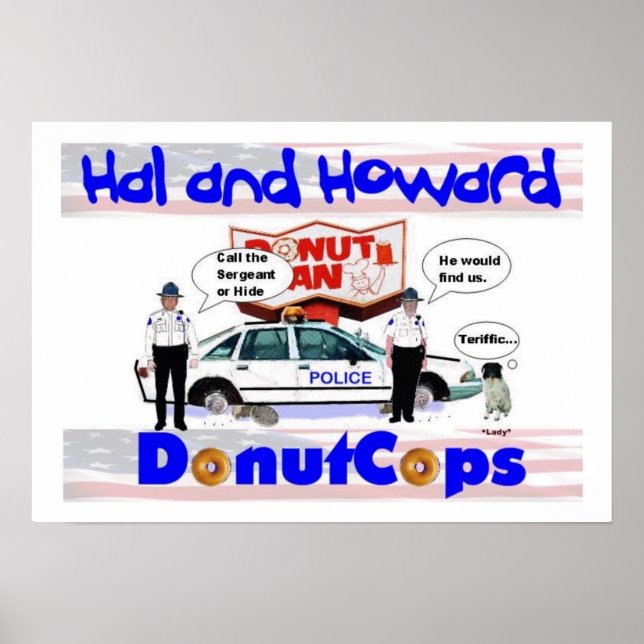 Póster Poster de Hal y Howard Donut Cops (Frente)