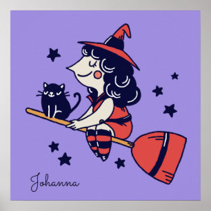 Póster Poster de Halloween con nombre personalizado de br