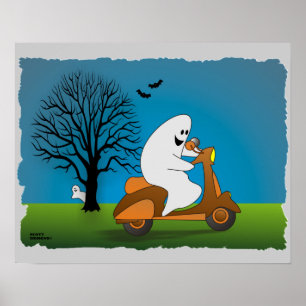 Póster Poster de Halloween de la vespa