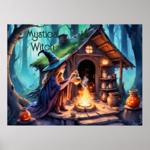 Póster Poster de Halloween de Poción de la Bruja
