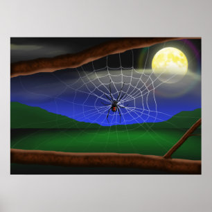 Póster Poster de Halloween de Spider Black Widder