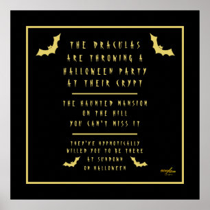 Póster Poster de Halloween diseñado por la poeta Adiela A