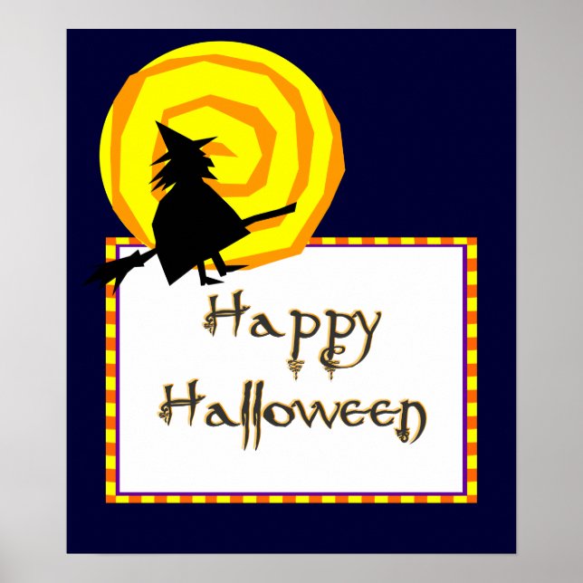 Póster Poster de Halloween feliz de la muñeca Swirly Moon (Frente)