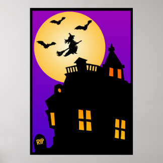 Póster Poster de Halloween Haunted House