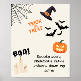 Póster 🎃👻Póster de Halloween Lindo y Acogedor