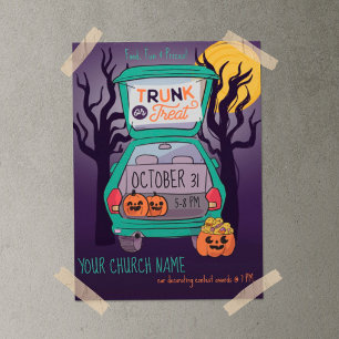 Póster Poster de Halloween, Personalizado de malla o trat
