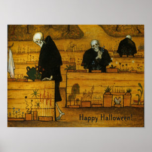 Póster poster de Halloween, personalizado del "Jardín de 