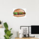 Póster Poster de hamburguesa de color agua (Home Office)