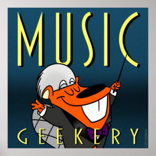 Póster Poster de Happy Beaver 9" x9": Geekery musical