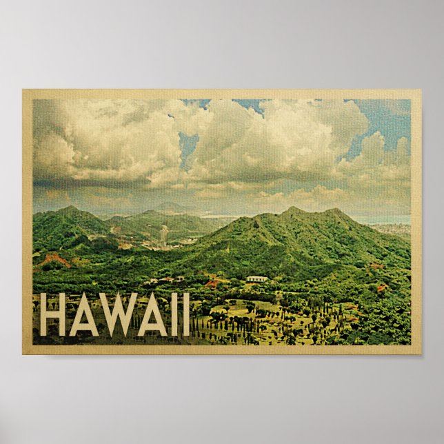 Póster Poster de Hawái - Viaje impreso (Frente)