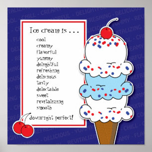 Póster Poster de helados de personalizable