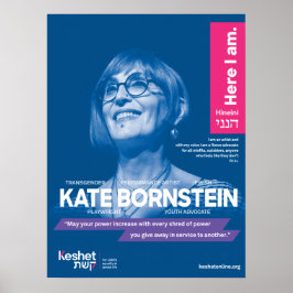 Póster POSTER de héroes judíos LGBTQ - Kate Bornstein