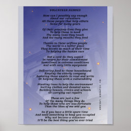 Póster Poster de héroes voluntarios