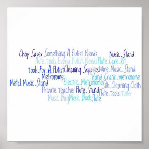 Póster Poster de herramientas de flauta