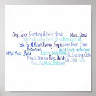 Póster Poster de herramientas de flauta