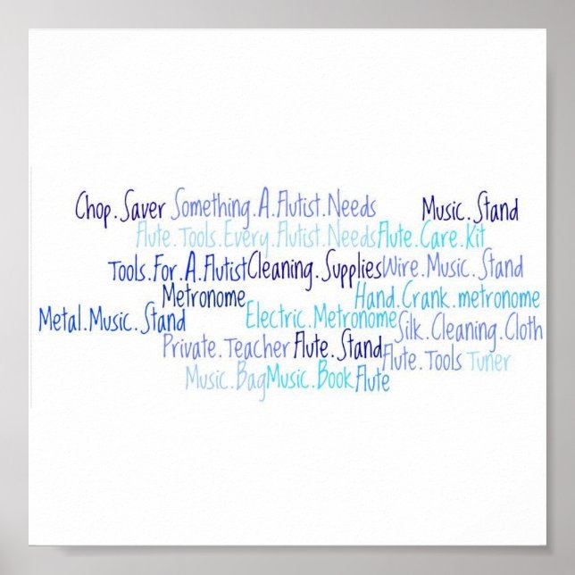 Póster Poster de herramientas de flauta (Frente)
