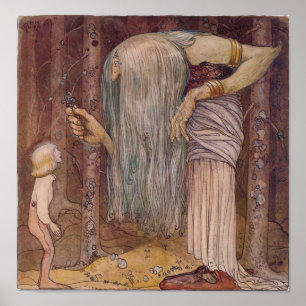 Póster Poster de hierbas de John Bauer Troll