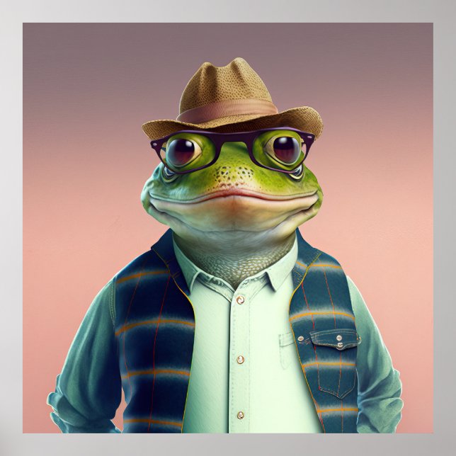 Póster Poster de Hipster de Bullfrog (Frente)