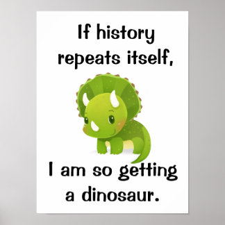 Póster Poster de historia de los dinosaurios