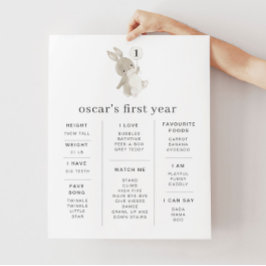 Póster Poster de hitos de globo de conejo