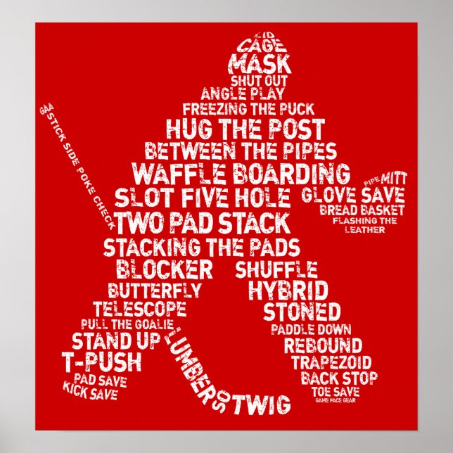 Póster Poster de hockey sobre hielo Goalie (Frente)