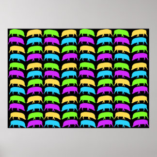 Póster Poster de Hogs multicolores