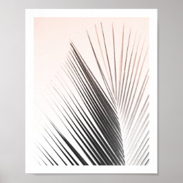 Póster Poster de hoja de árbol de palmas | Rosa 8x10