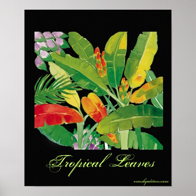 Póster Poster de hojas tropicales (Frente)