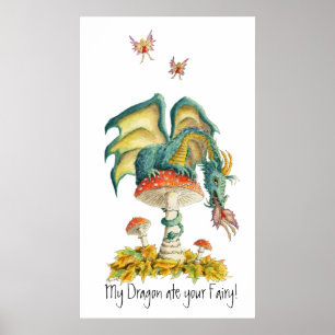 Póster Poster de hongos Dragon