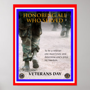 Póster poster de honor de veteranos de 14.95