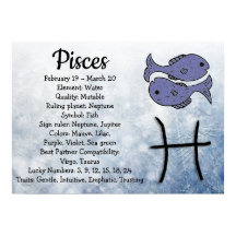 Poster de Horoscope Rótulo Pisces