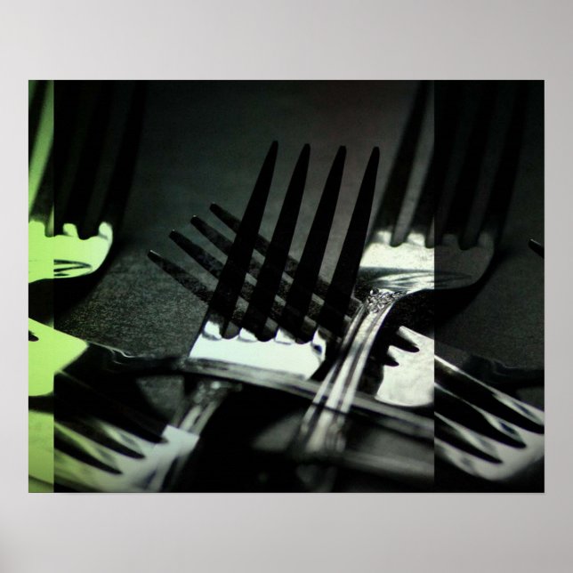 Póster Poster de horquillas de cocina (Frente)