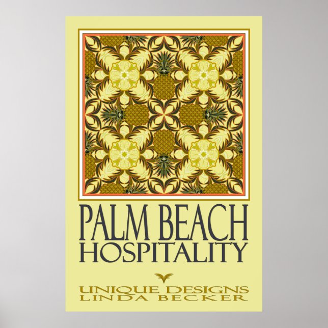 Póster Poster de Hospitalidad de Palm Beach (Frente)
