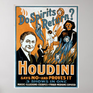 Póster Poster de Houdini Magician