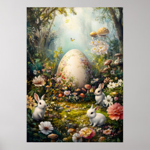 Póster Poster de Huevos de Pascua de la Naturaleza Forest
