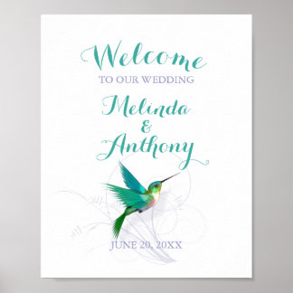 Póster Poster de Hummingbird Swirl Boda
