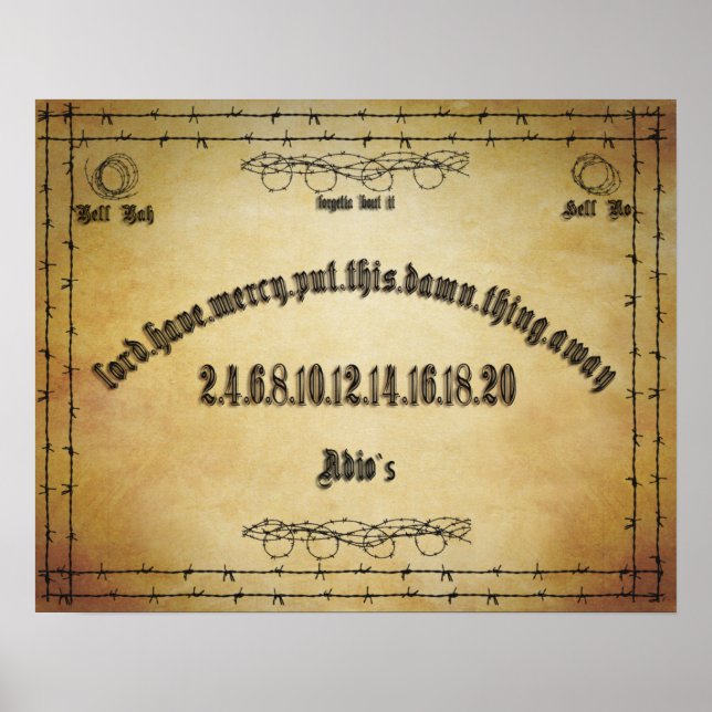 Póster Poster de humor de la tabla de espíritus (Frente)