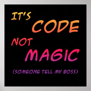 Póster Poster de humor de programación