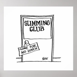 Póster Poster de humor de Rótulo de puerta de club para a