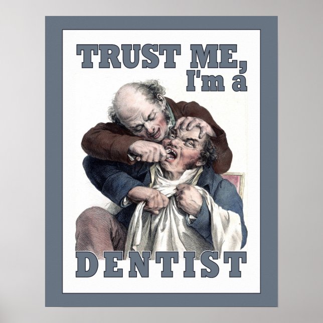 Póster Poster de humor DENTISTA (Frente)
